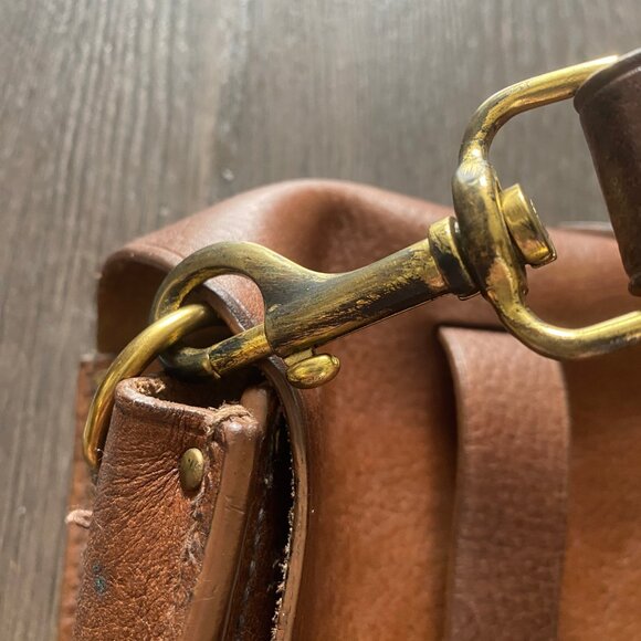 J CREW MONTAGUE French Military Saddlebag Leather Briefcase / Messenger Bag * - Picture 15 of 16